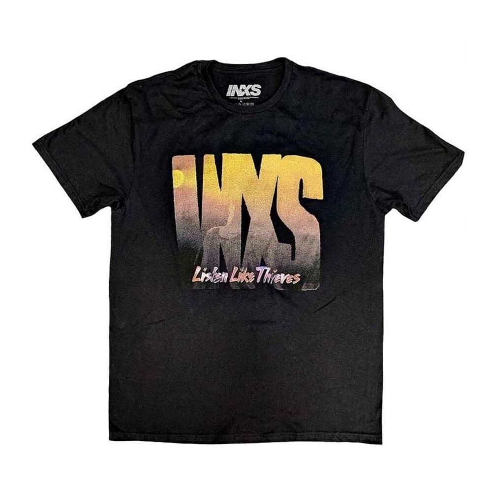 INXS Unisex Adult Listen Like Thieves Tour T-Shirt / Black